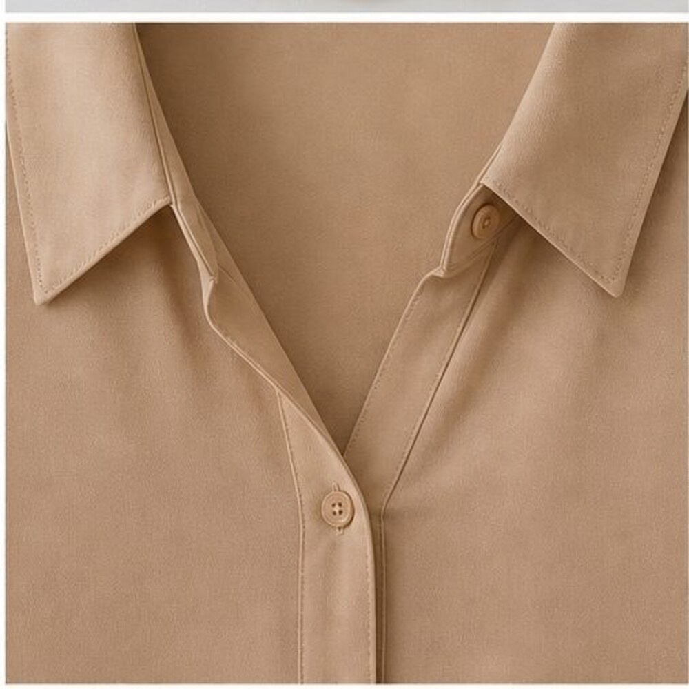 Camel Ruffle Blouse - Picture 4 of 6